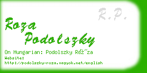 roza podolszky business card